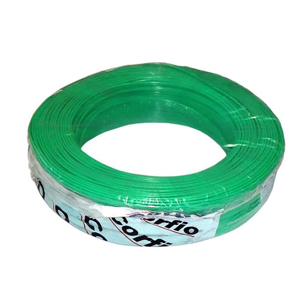 Cabo Flex Antichama 750V BWF 0,75mm² Verde Corfio rolo com 200 mts 37601 37601