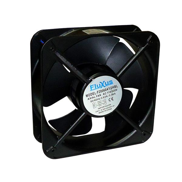 Microventilador Axial 200x200x60mm 110/220VCA Fluxus F20060A1/2HBL 37727 37727