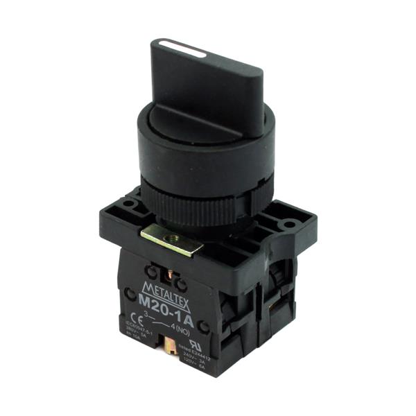 Chave Seletora 3 Posições com Retorno Metaltex P20SCR7-B-1C 38529 38529