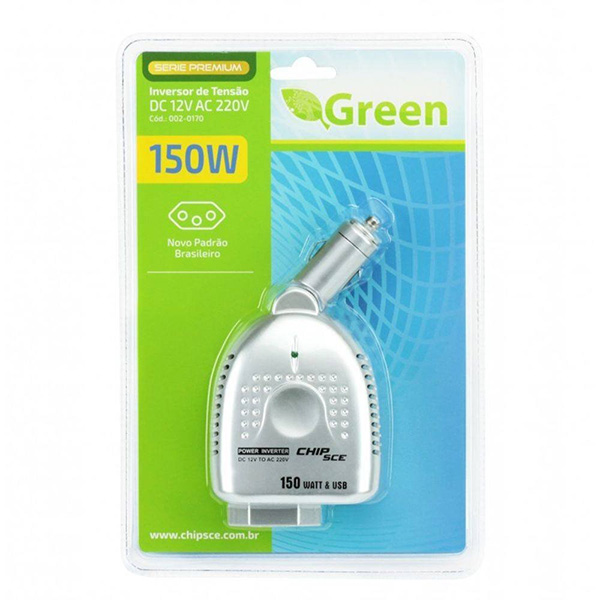 Inversor De Tensão DC 12V AC 220V USB 150W Chip Sce 002-0170 38530 38530