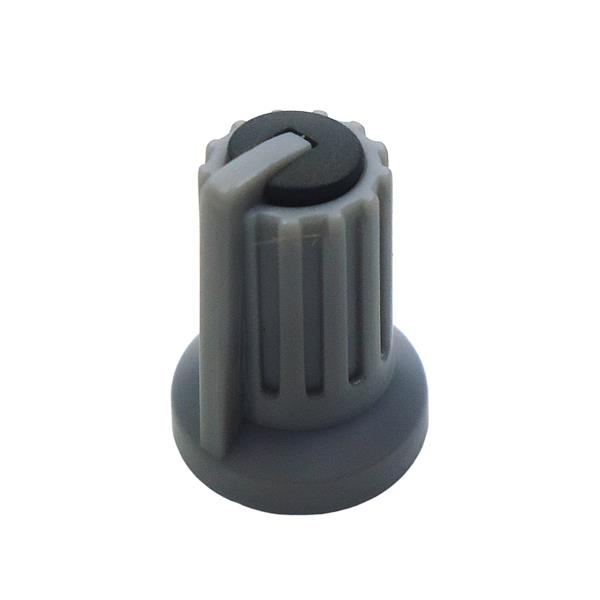 Knob Plástico Estriado Cinza com Preto KH77  38553 38553