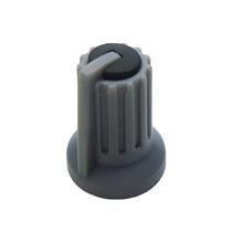 Knob Plástico Estriado Cinza com Preto KH77  38553 38553 