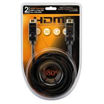 Cabo HDMI 1.4 Premium 4K Ultra HD 2M Plug 180° 19 Pinos Chip Sce 018-9180 38901 38901