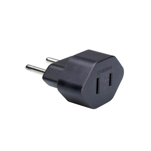 Adaptador 2P de 10A Preto Margirius ADP2-22 (14580) 38518 38518