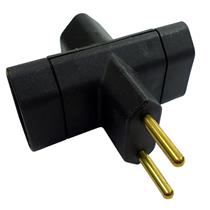 Adaptador Benjamin T 2P 10A 250V Preto Margirius ADP1-21 (13067) 38517 38517 