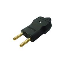 Plugue com Prensa Cabo 2P Ø 4,8mm 20A 250V Preto Margirius PLD2-2 (15001) 38503 38503 