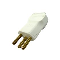 Plugue com Prensa Cabo (2P+T) Ø 4,8mm 20A 250V Branco Margirius PLD2-3 (15008) 38504 38504