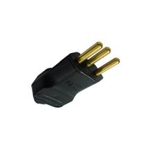 Plugue com Prensa Cabo (2P+T) Ø 4,8mm 20A 250V Preto Margirius PLD2-3 (15013) 38506 38506