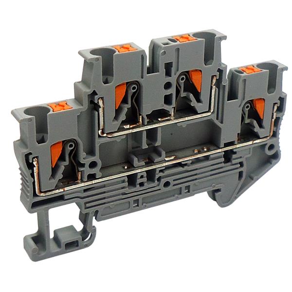 Conector de Passagem Duplo Conexão Push-in Phoenix PTTB2,5 3210567 39534 39534