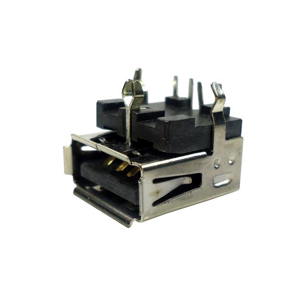 Conector USB-A Fêmea com Pino Terra para Placa 90° 40708 40708