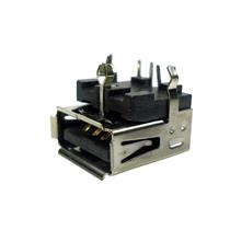 Conector USB-A Fêmea com Pino Terra para Placa 90° 40708 40708