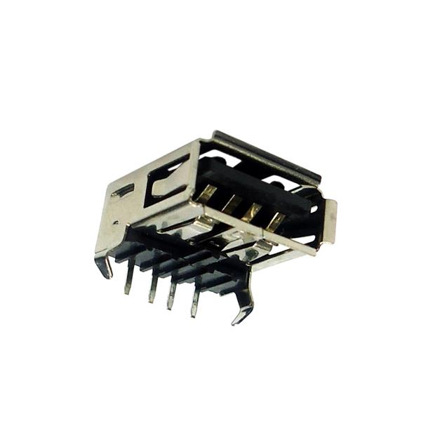 Conector USB-A Fêmea para Placa 90° 40709 40709
