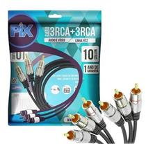 Cabo de Áudio e Vídeo 3RCA+3RCA 10M Chip Sce 018-0753  40416 40416