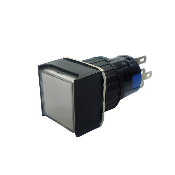 Botão de Comando Quadrado Pulsante 16mm BHS HB16-11DS-W 39364 39364