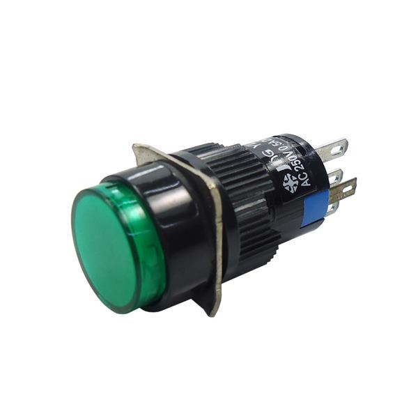 Botão de Comando Redondo Pulsante 16mm JNG YLAY8E-Y11DG 39337 39337