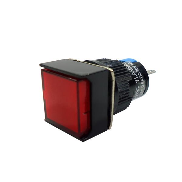 Botão de Comando Quadrado Pulsante 16mm JNG YLAY8E-F11R 39335 39335