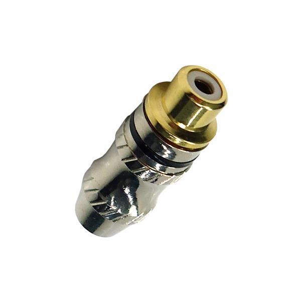 Plug RCA Fêmea Metálico Preto 40933 40933