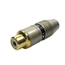 Plug Profissional RCA Fêmea Metálico Preto 40944 40944