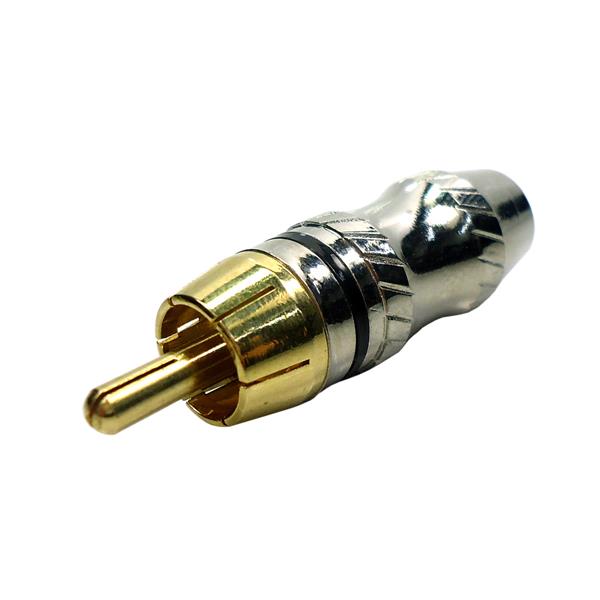 Plug RCA Macho Metálico Preto 40931 40931