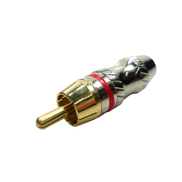Plug RCA Macho Metálico Vermelho 40932 40932