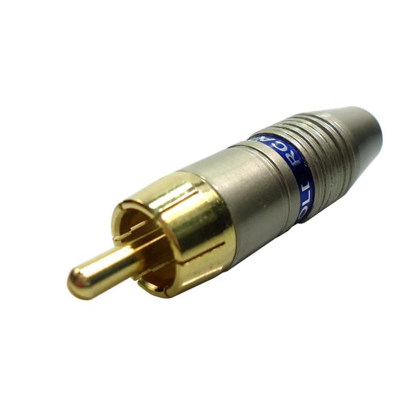 Plug RCA Macho Metálico Azul 40940 40940