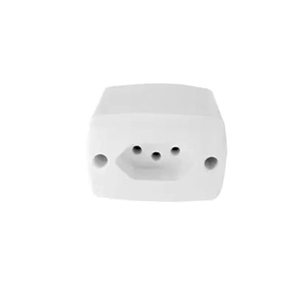 Tomada de Sobrepor Retangular (2P+T) 20A 250V Branca Ilumi 16517 39944 39944