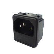 Tomada para Painel IEC Macho com Suporte para Fusível Fluxus LZ-14-F2-3P 41297 41297