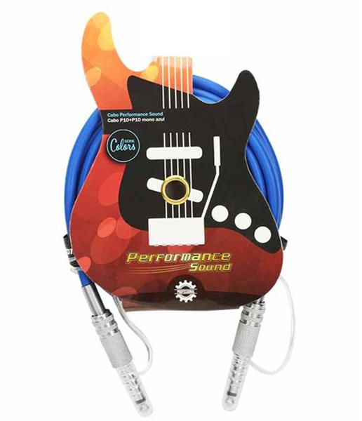 Cabo P10 + P10 Mono 3m Azul Performance Sound 018-0081 40811 40811