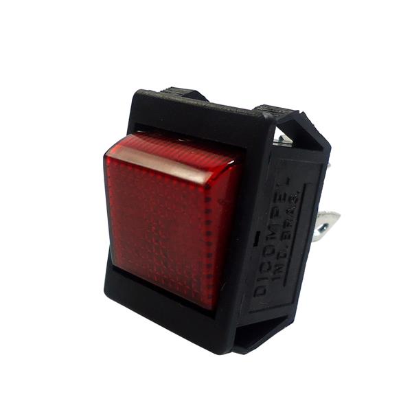 Interruptor Bipolar Vermelho 16A/250V DC-204-I/4 40773 40773