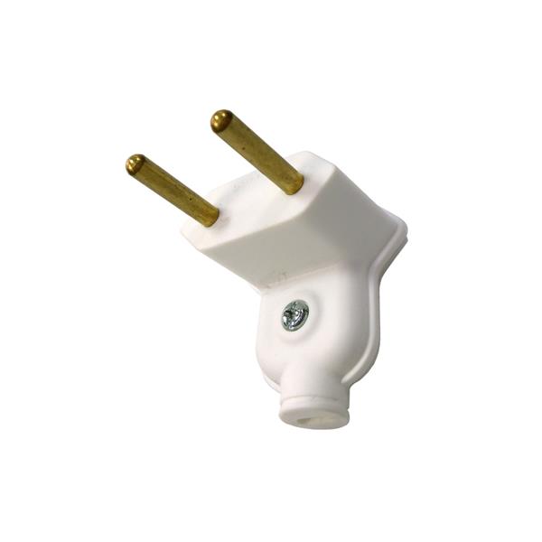 Plugue 2P Ø 4,0mm 10A 250V Branco Margirius PLD6-2 (13041) 40668 40668