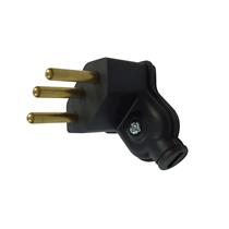 Plugue (2P+T) Ø 4,0mm 10A 250V Preto Margirius PLD6-3 (13085) 40670 40670