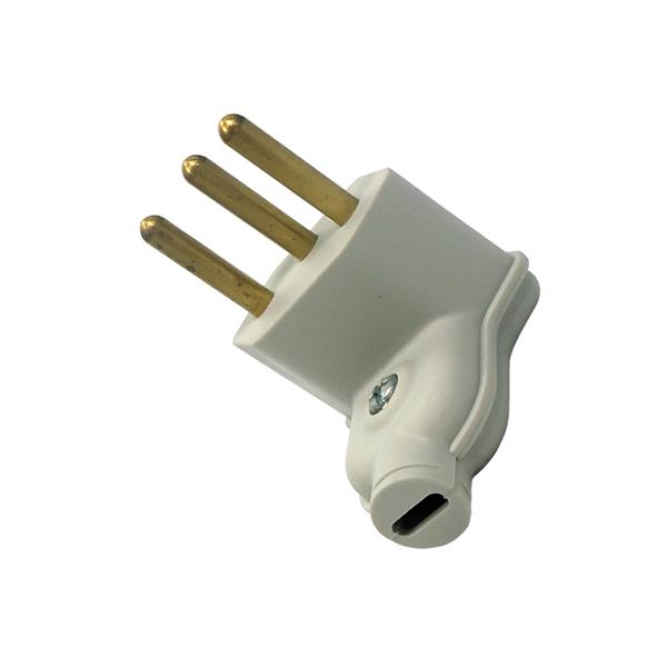 Plugue (2P+T) Ø 4,0mm 10A 250V Cinza Margirius PLD6-3 (13087) 40671 40671