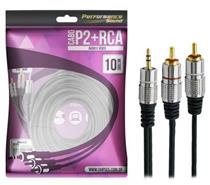 Cabo de Áudio P2+RCA 10M Chip Sce 018-0710 40510 40510 