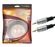 Cabo de Áudio P2+P2 5M Chip Sce 018-0725 40511 40511 