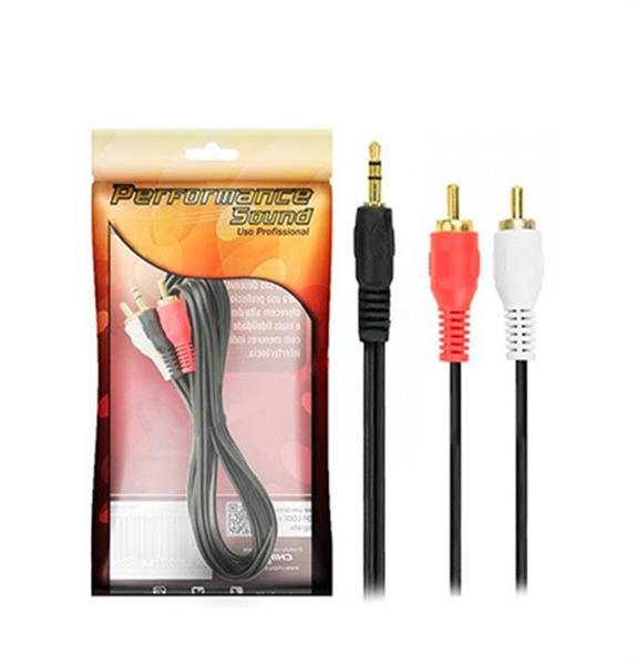 Cabo de Áudio P2+RCA Gold 1,8M Chip Sce 018-0160 40518 40518