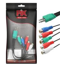 Cabo de Áudio e Vídeo P1+P2 X 5RCA Para TV LED Samsung Chip Sce 018-4419 40521 40521