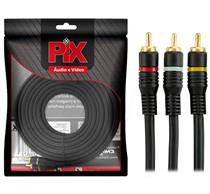 Cabo de Áudio e Vídeo 3RCA+3RCA 5M Chip Sce 018-3997  39100 39100