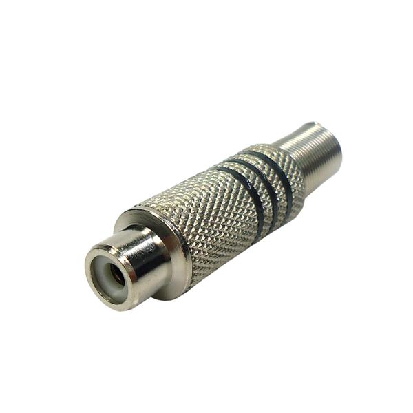 Plug RCA Fêmea Metálico Preto 40576 40576