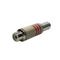 Plug RCA Fêmea Metálico Vermelho 40577 40577 