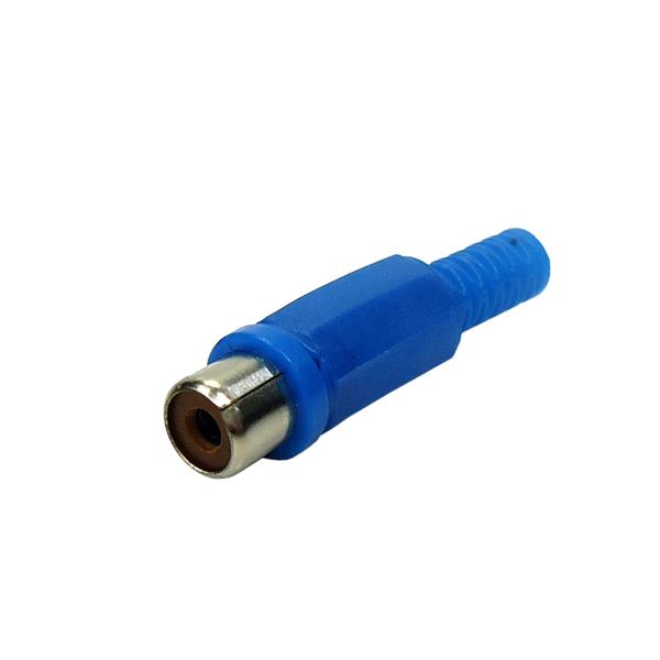 Plug RCA Fêmea Azul com Rabicho 40566 40566