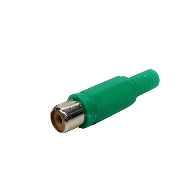 Plug RCA Fêmea Verde com Rabicho 40567 40567