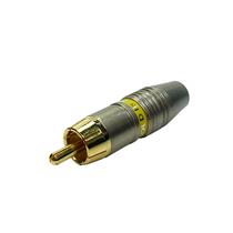 Plug Profissional RCA Macho Metálico Amarelo 40579 40579 