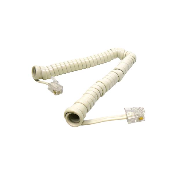 Cordão Espiral Branco para Monofone 2,00 metros 2 Pinos USA Chip Sce 018-0302 41117 41117