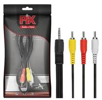 Cabo de Áudio e Vídeo P3+3RCA Chip Sce 018-0027 41137 41137