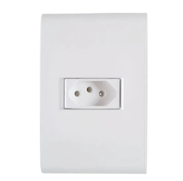 Conjunto Liz 4x2 com 1 Tomada 2P+T Branco Tramontina 58170/013 41011 41011