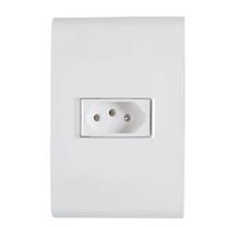 Conjunto Liz 4x2 com 1 Tomada 2P+T Branco Tramontina 58170/013 41011 41011 