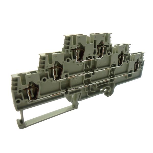 Conector de Passagem Triplo Conexão por Mola Wieland WKFN 2,5 E3/35 56.703.3055.0 40714 40714