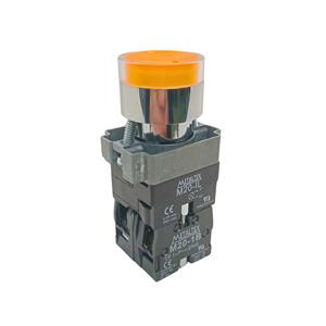 Botão de Comando Pulsante Iluminado Metaltex M20IGR-Y7-1C 41500 41500 