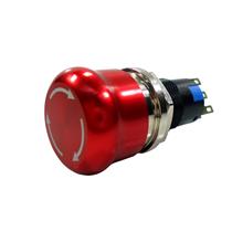 Botão Antivandalismo 16mm de Emergência Giro para Destravar Metaltex AV16-ER2 41644 41644 