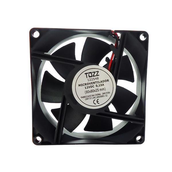 Microventilador Axial 80X80X25mm 12VCC 122548 26563 26563